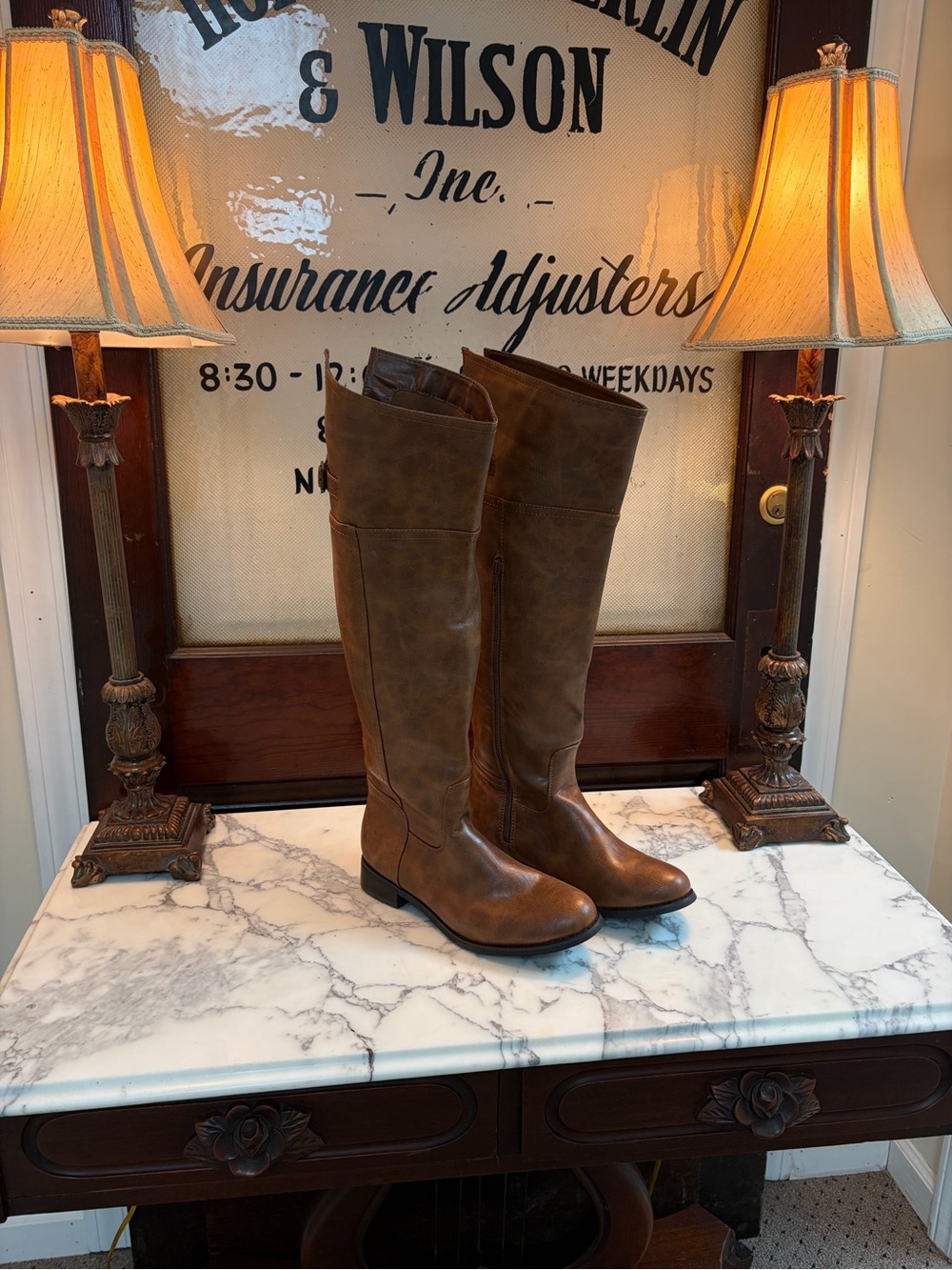 Breckelles Tall Brown Over-the-Knee Riding Boots